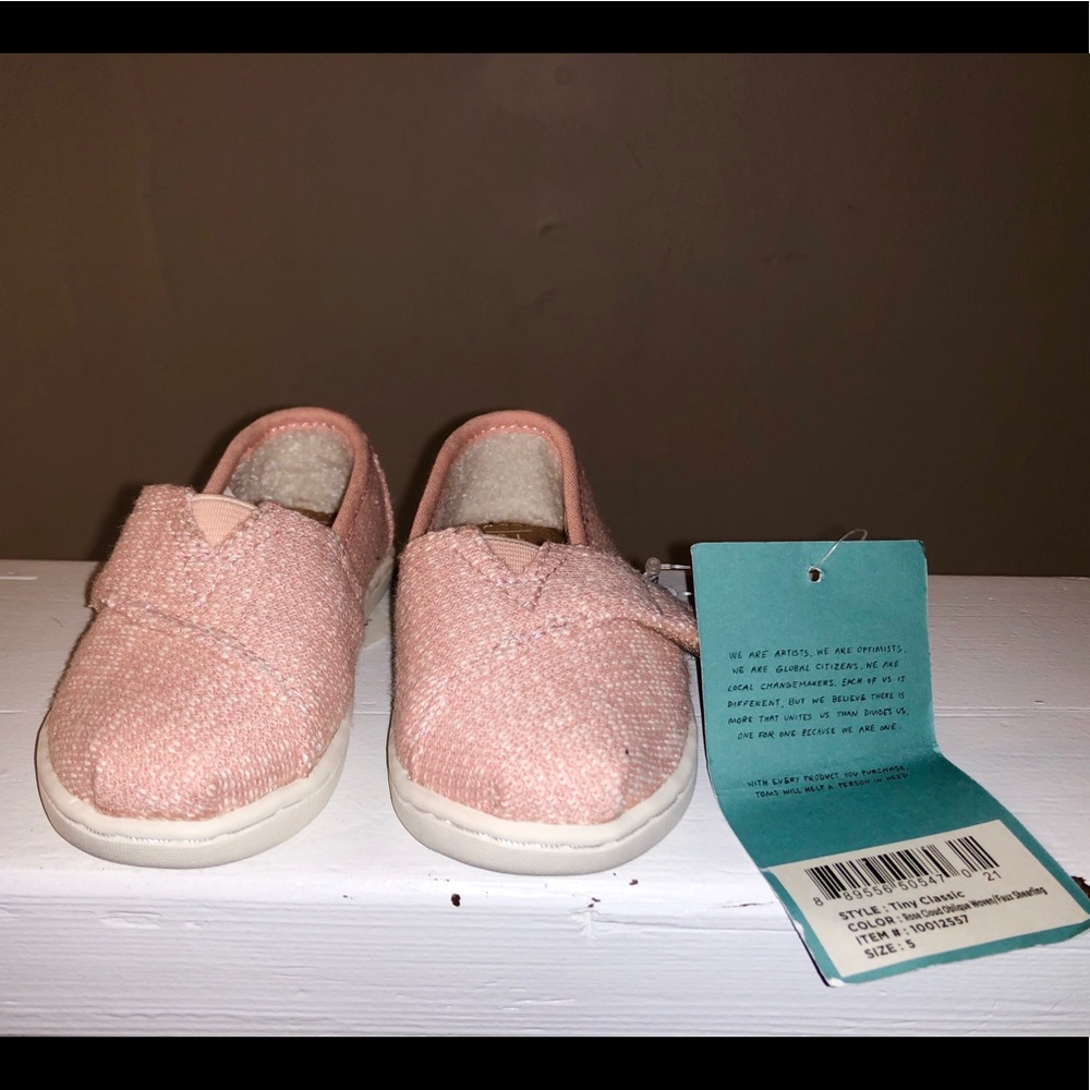 Toms Pink Flat toddler 5
